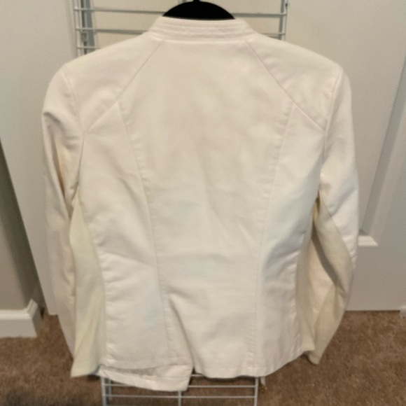 Calvin Klein White  Moto Jacket - Picture 2 of 7
